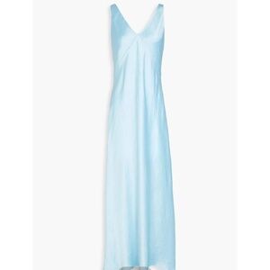 NWT - Vince Crinkled-Satin Bias Maxi Slip Dress. Size L